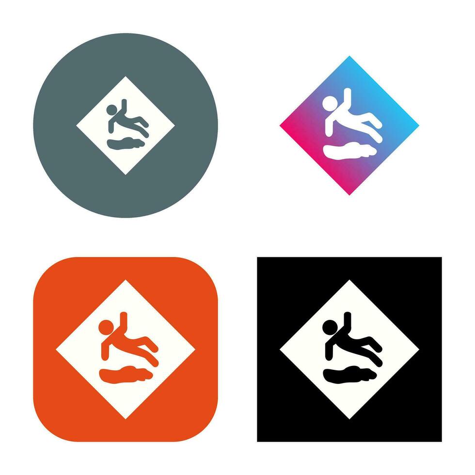 Danger of Slipping Vector Icon