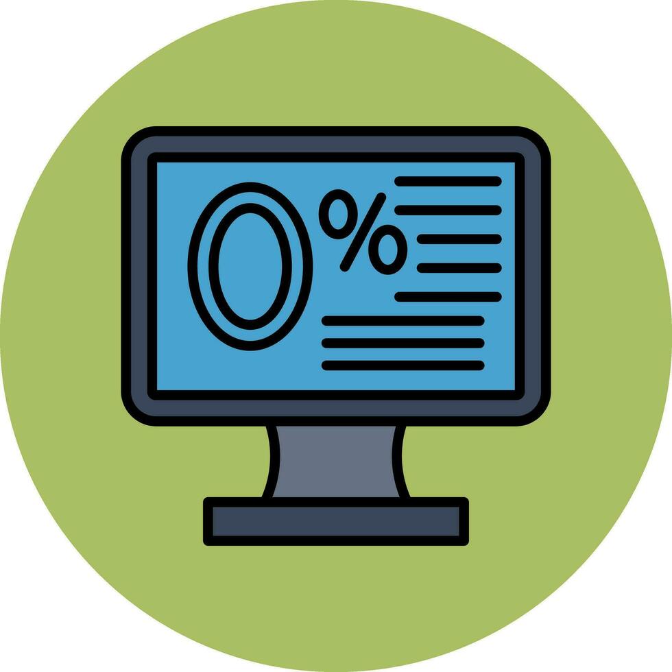 Zero Percent Vector Icon