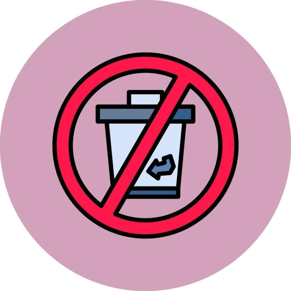 No desechable vector icono