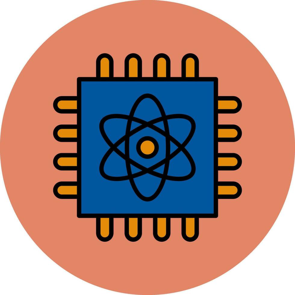 Quantum Computing Vector Icon