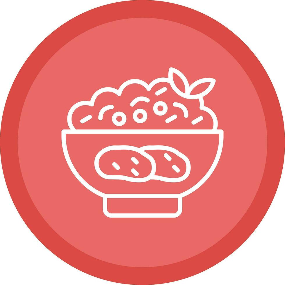Mashed Potatoes Vector Icon Design