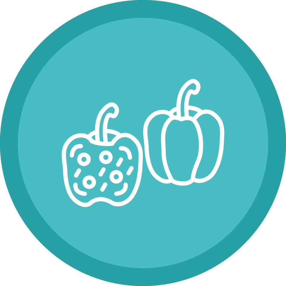 Stuffed Peppers Vector Icon Design