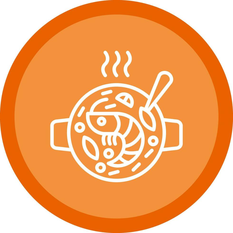 Seafood Paella Vector Icon Design