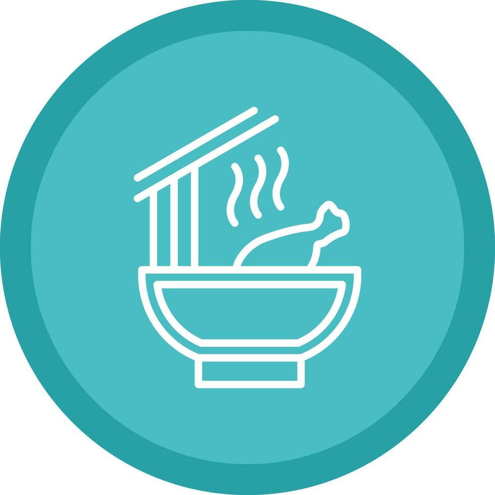 Chicken Noodle Soup Vector Icon Design