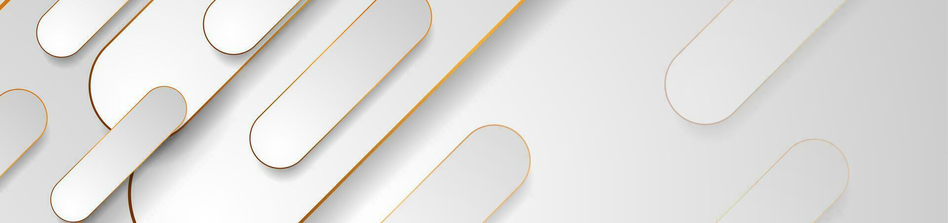 Grey and golden paper geometric tech background vector
