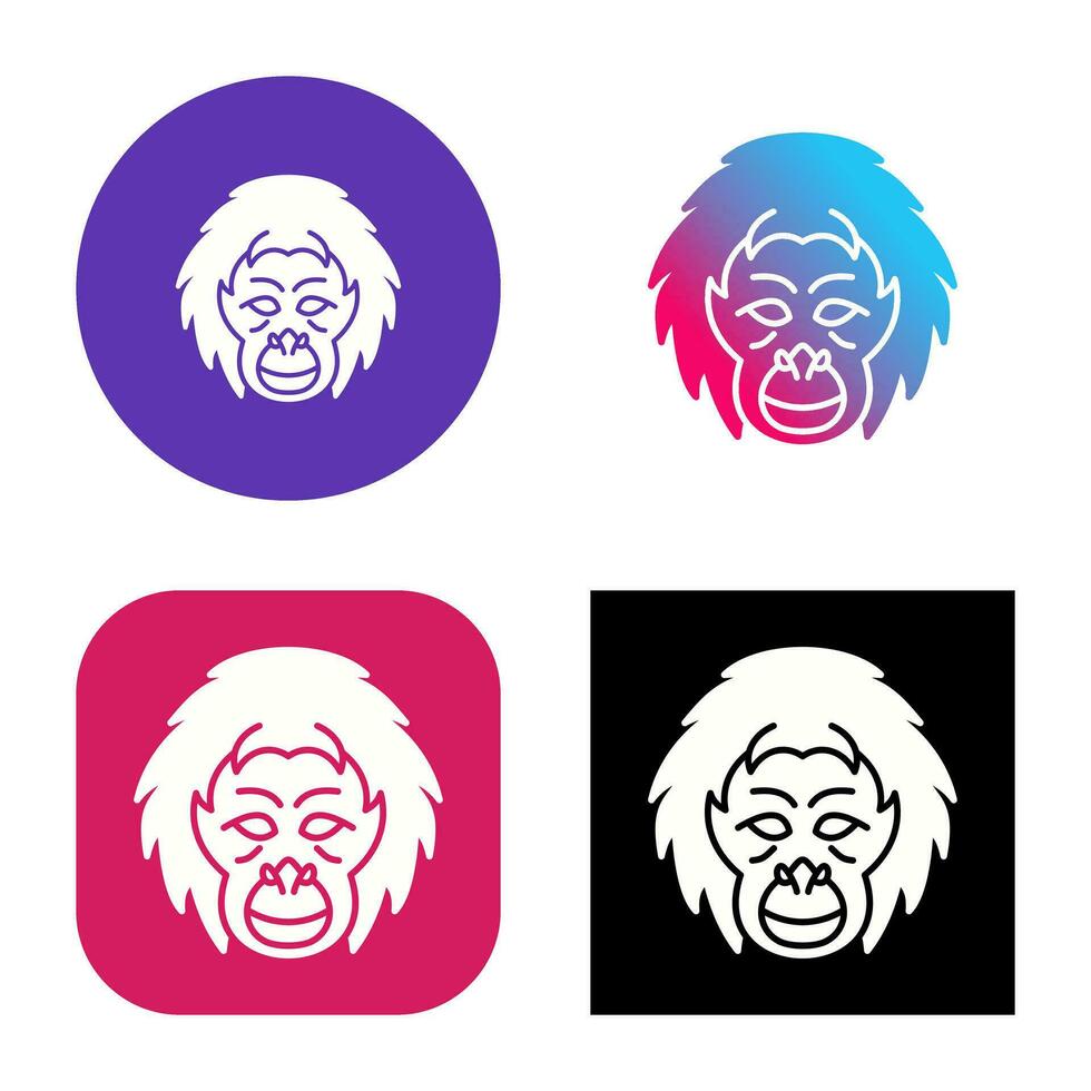 Orangutan Vector Icon