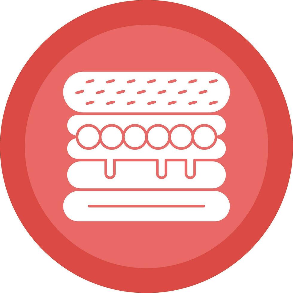 Margherita Sandwich Vector Icon Design