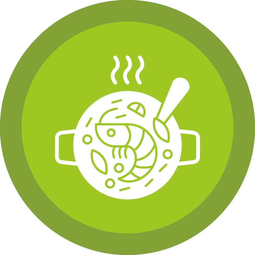 Seafood Paella Vector Icon Design
