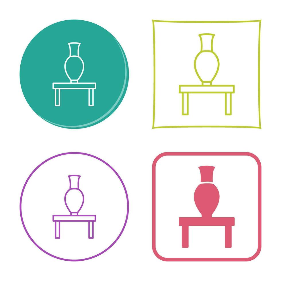 Vase Exhibit Vector Icon