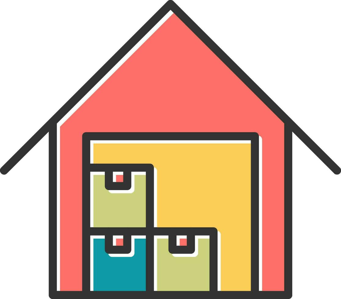 Data Warehouse Vector Icon