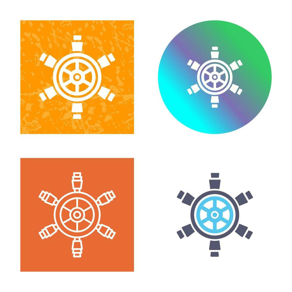 Ship Wheel Vector Icon