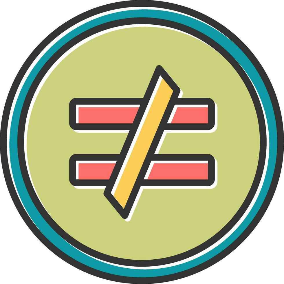 Not Equal Vector Icon