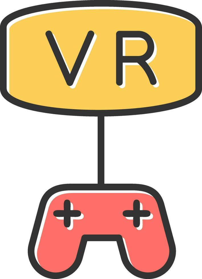 vr juego vector icono