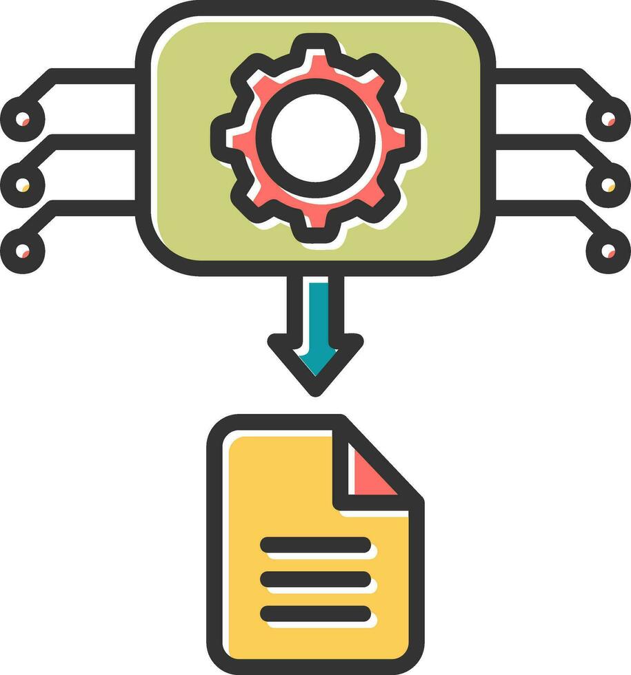 Machine Generated Data Vector Icon