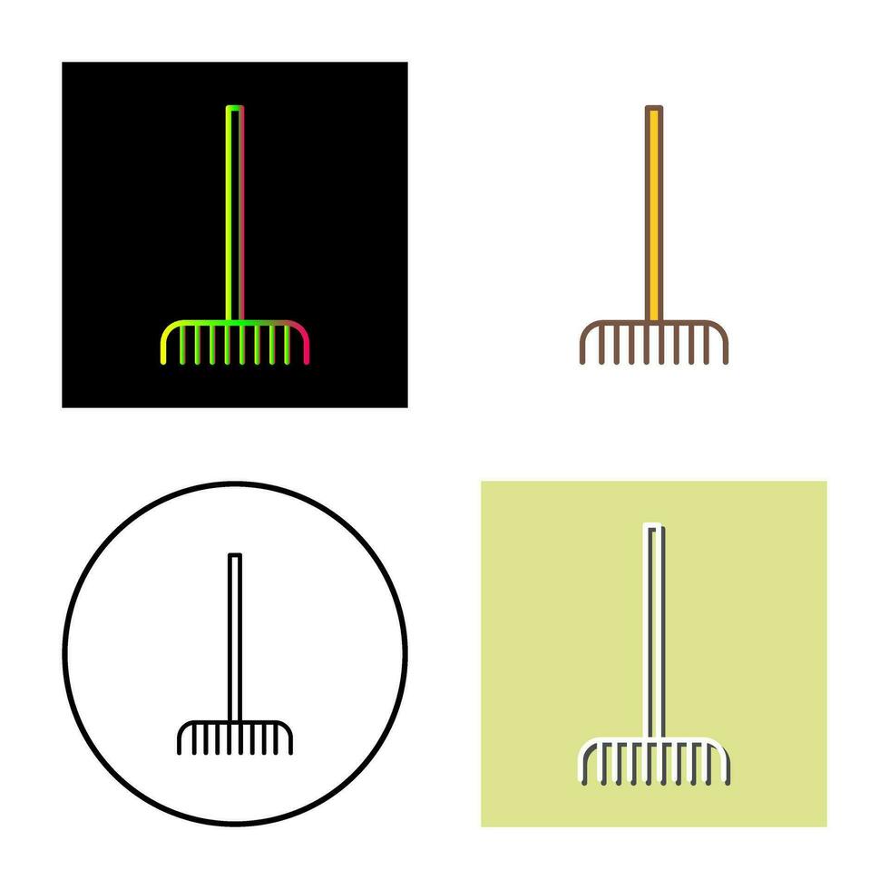 tenedor recogiendo hojas vector icono