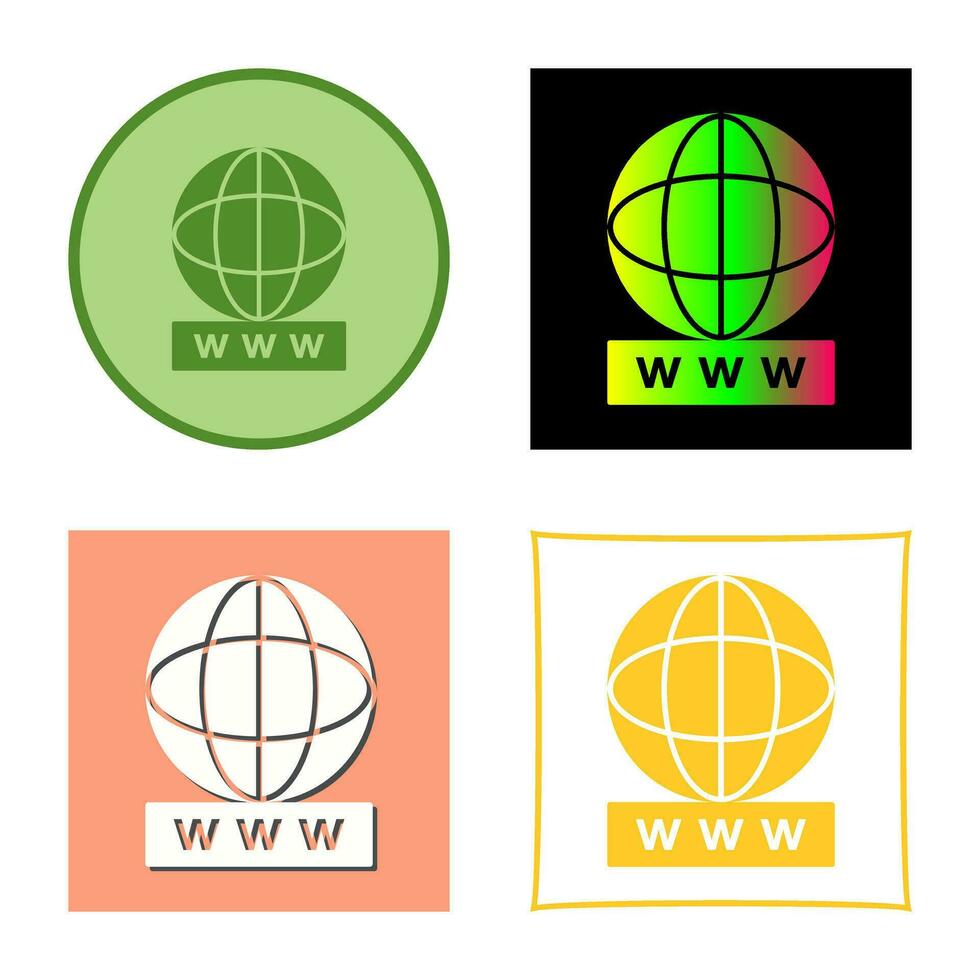 Unique World Wide Web Vector Icon