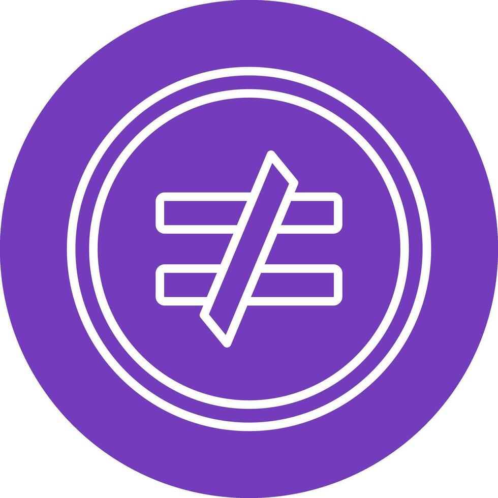 Not Equal Vector Icon