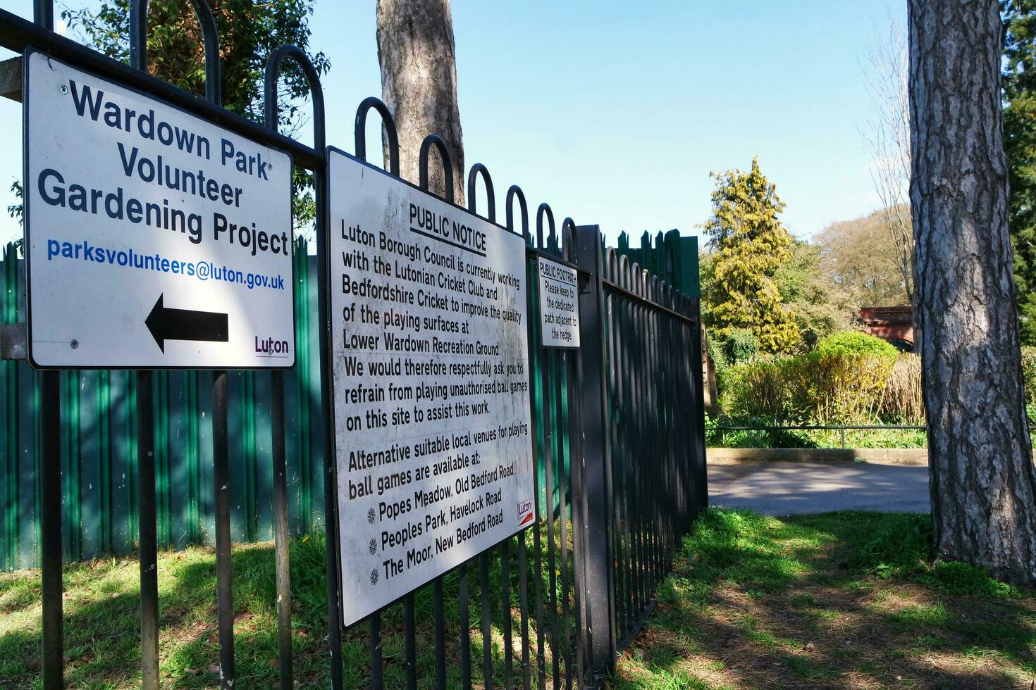 Low Angle View of Wardown Museum and Public Park of Luton City of England Great Britain, Image Captured on a Sunny Day of April 19th, 2023 photo
