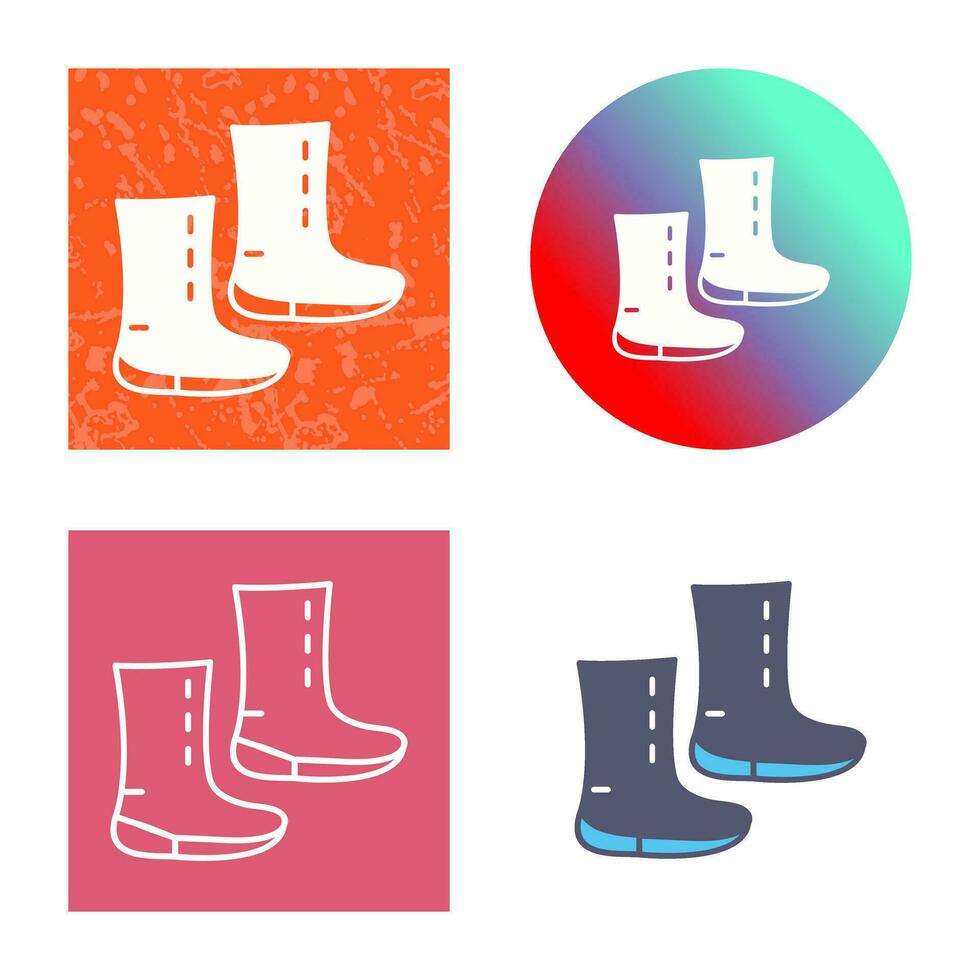 icono de vector de botas únicas