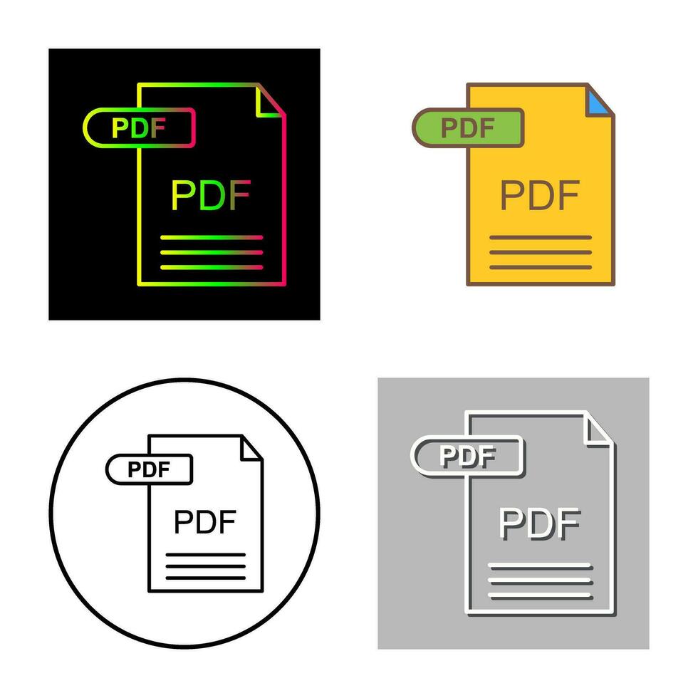 icono de vector de pdf