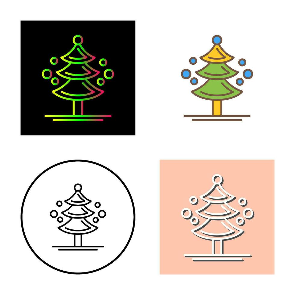 icono de vector de árbol de pino