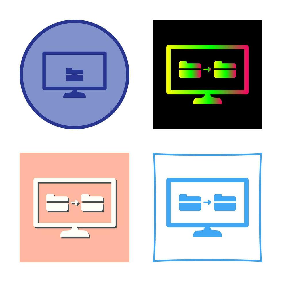 icono de vector de uso compartido de archivos único