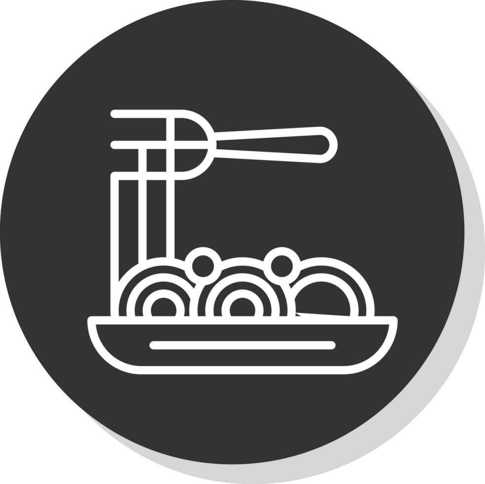 Spaghetti Bolognese Vector Icon Design