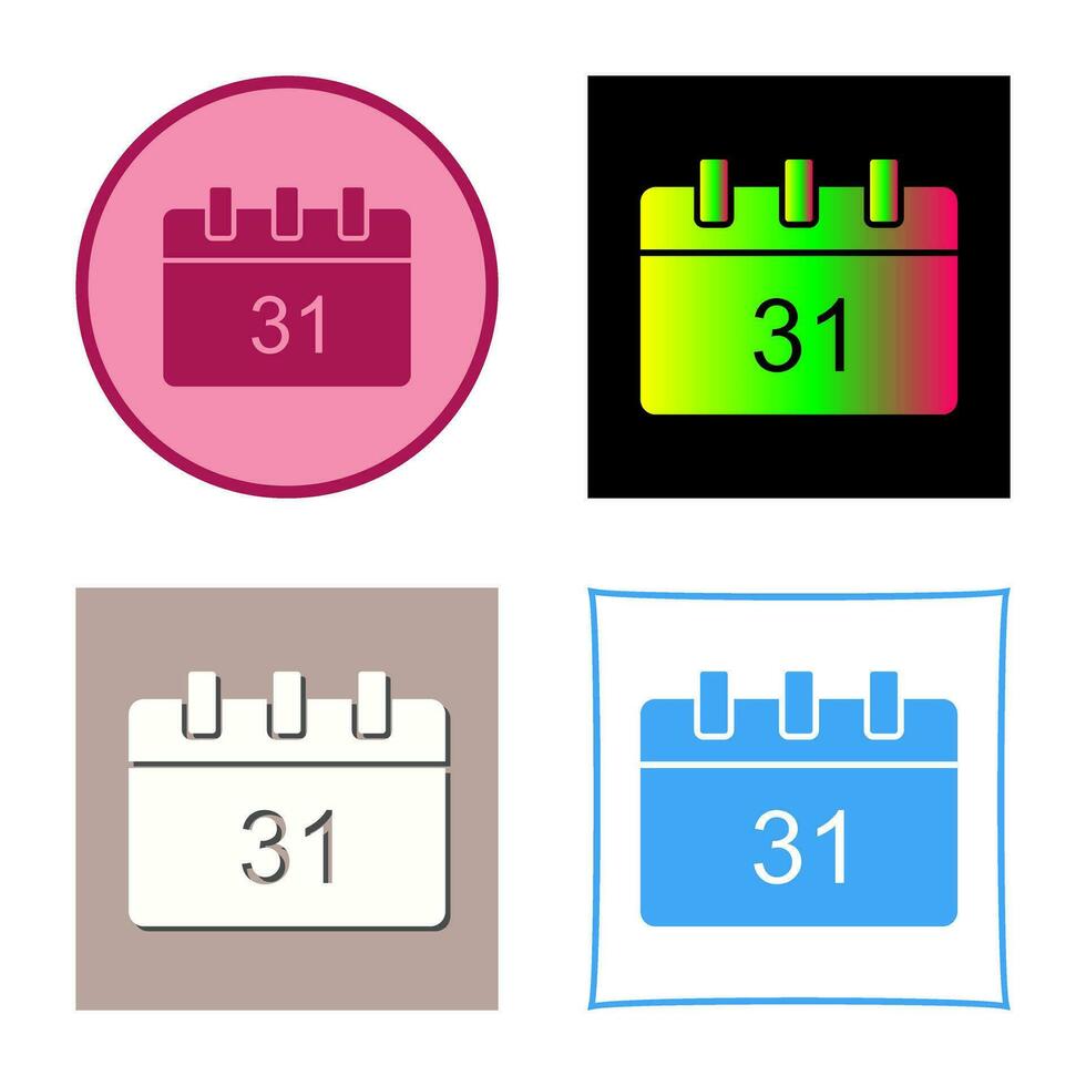 Unique Calendar Vector Icon