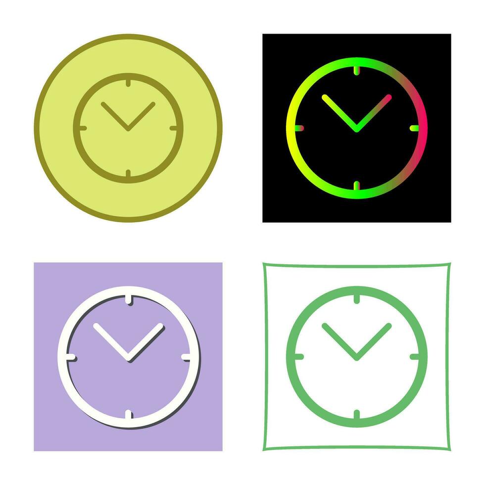 Unique Clock Vector Icon