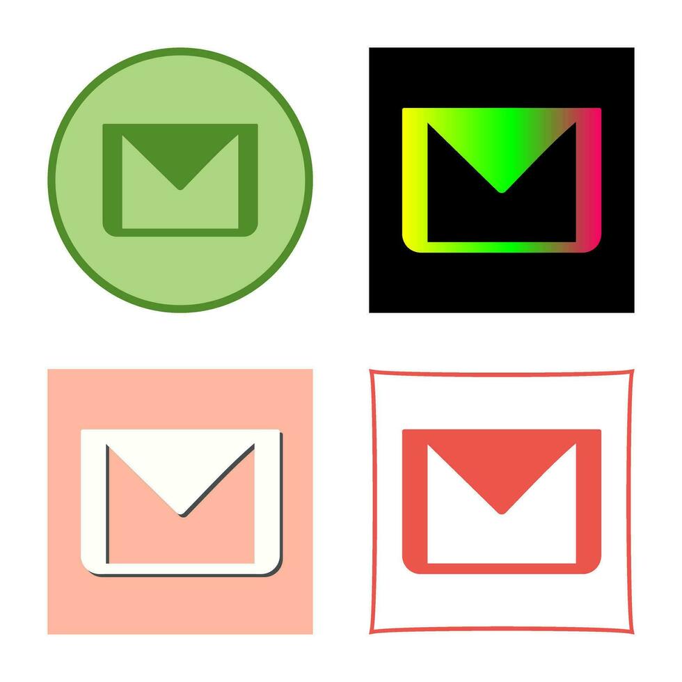 icono de vector de correo electrónico único