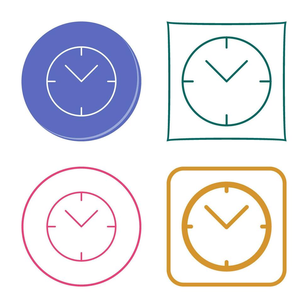 Unique Clock Vector Icon