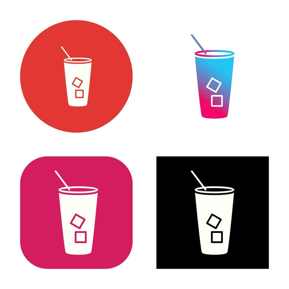 Iced Coffee Vector Icon