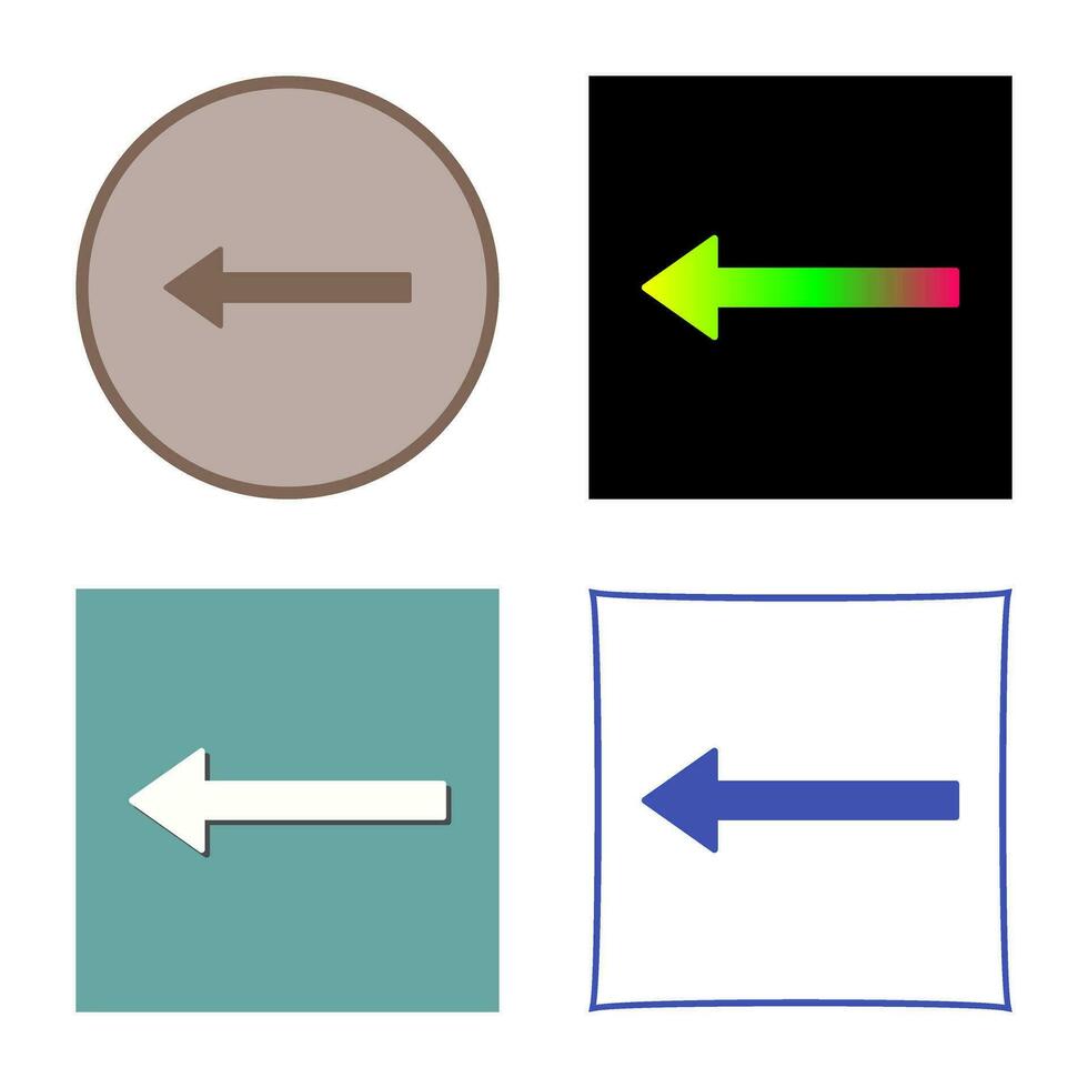 Unique Left Arrow Vector Icon