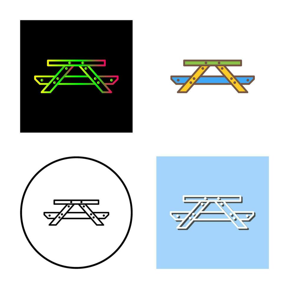 Picnic of Table Vector Icon