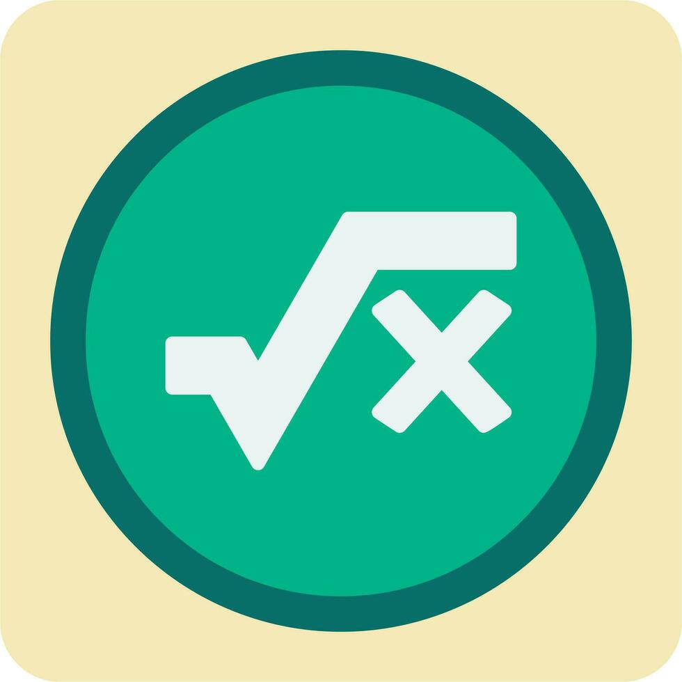 Square Root Vector Icon