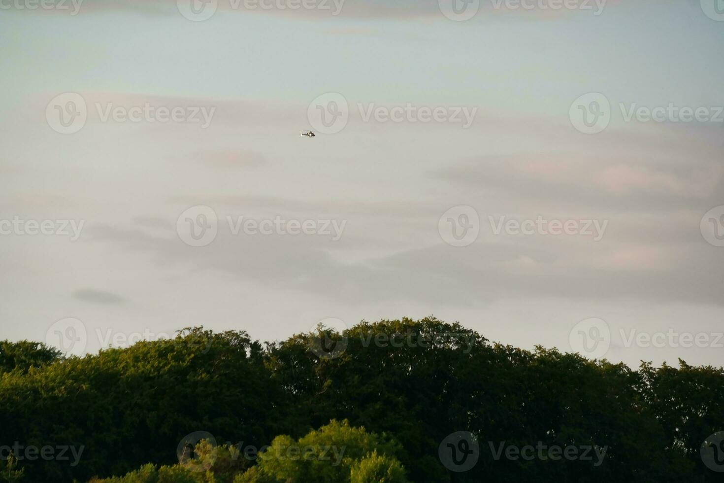 High Angle view of Beautiful Clouds and Sky over Luton City During Sunset photo