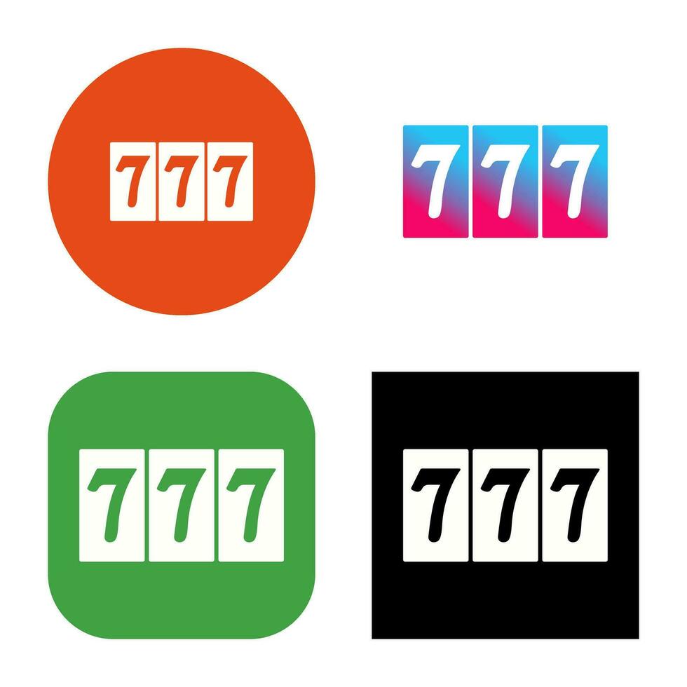 Triple Sevens Vector Icon