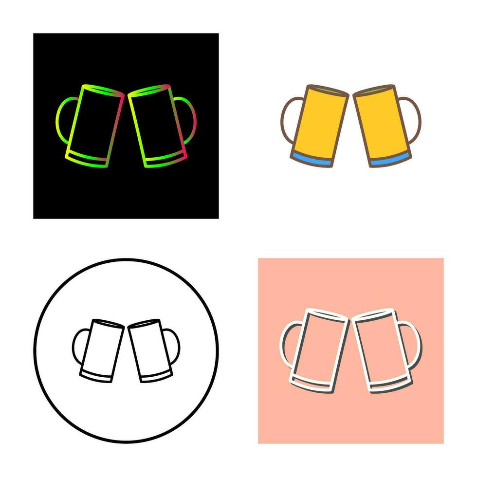 Beers Toasting Vector Icon