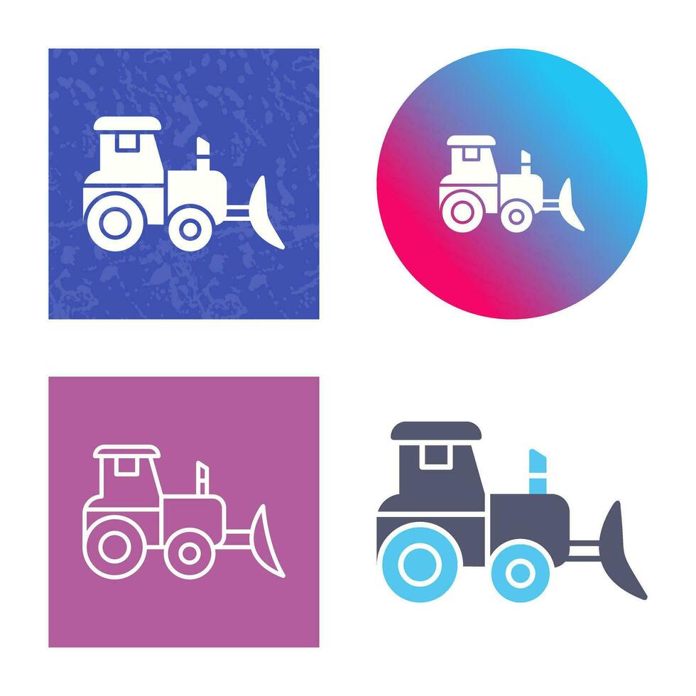 Industrial Tractor Vector Icon