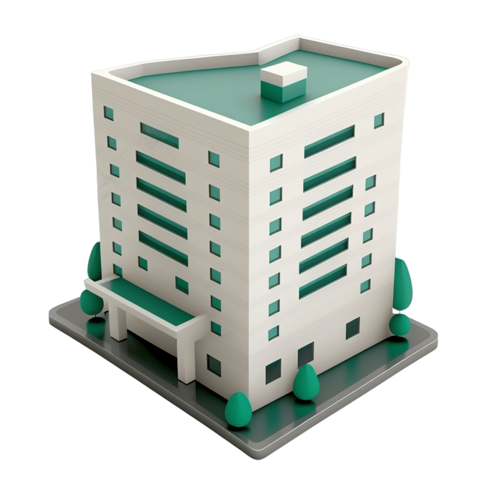 Hospital building icon png ai generative