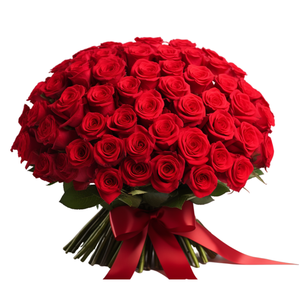 Full of love bouquet imported roses png ai generative 30947879 PNG