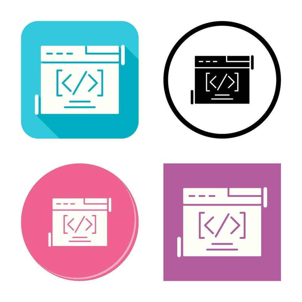 Web Coding Vector Icon