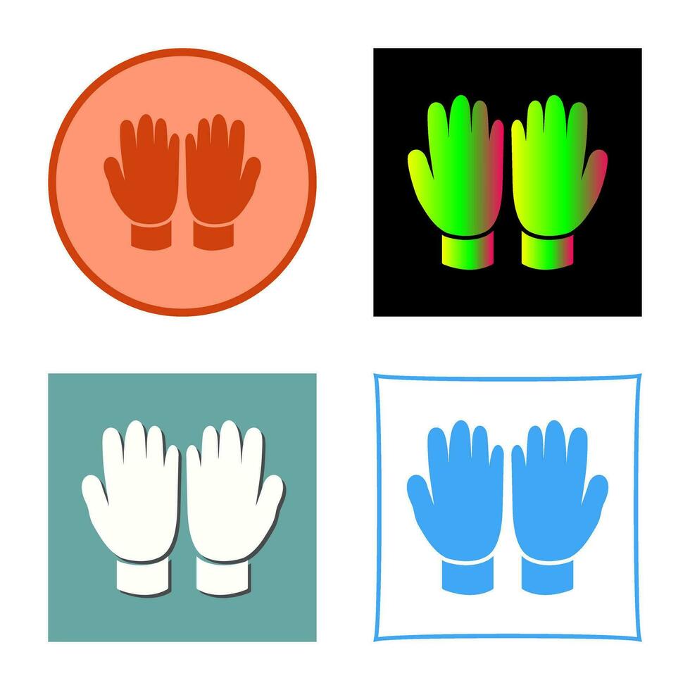 icono de vector de guantes de jardinería