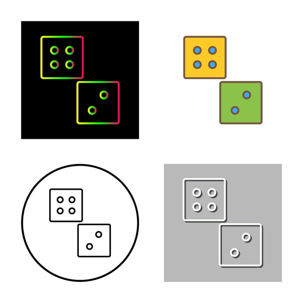 Unique Dice Vector Icon