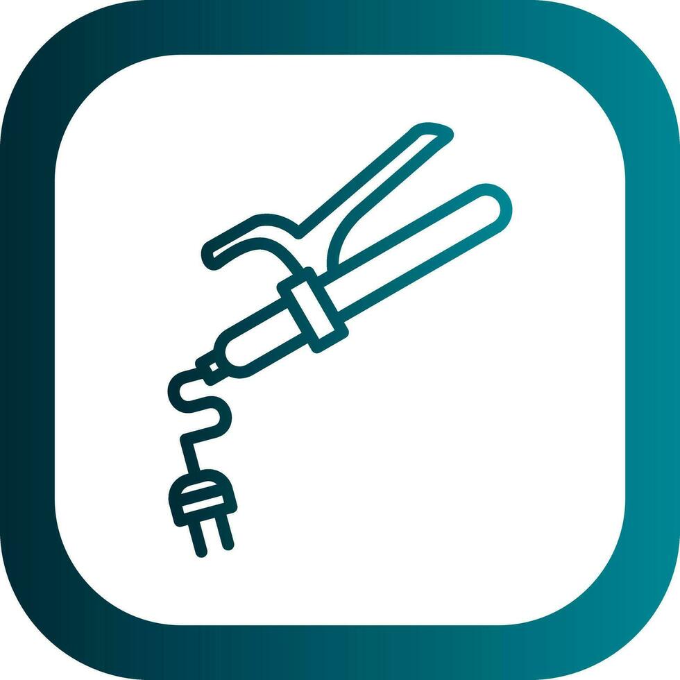 Curling Iron Vector Icon Design