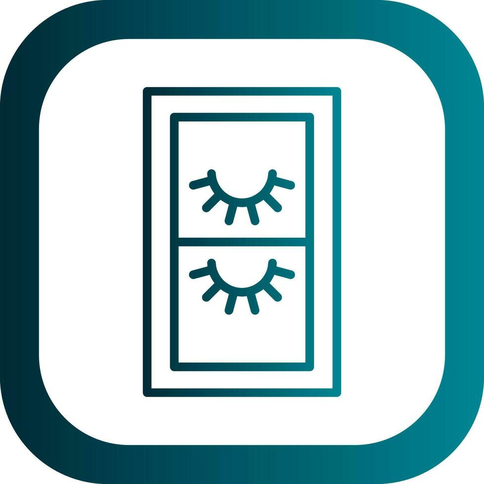 False Eyelashes Vector Icon Design