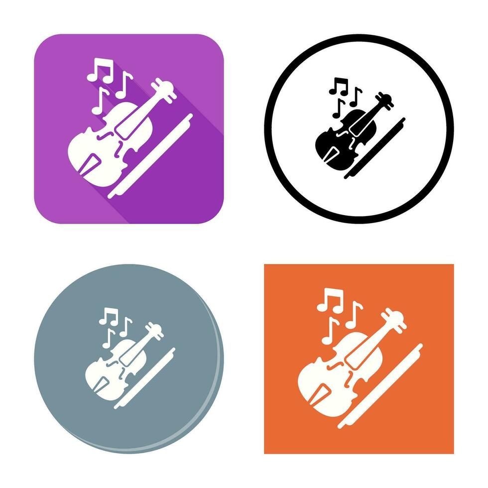 icono de vector de violín