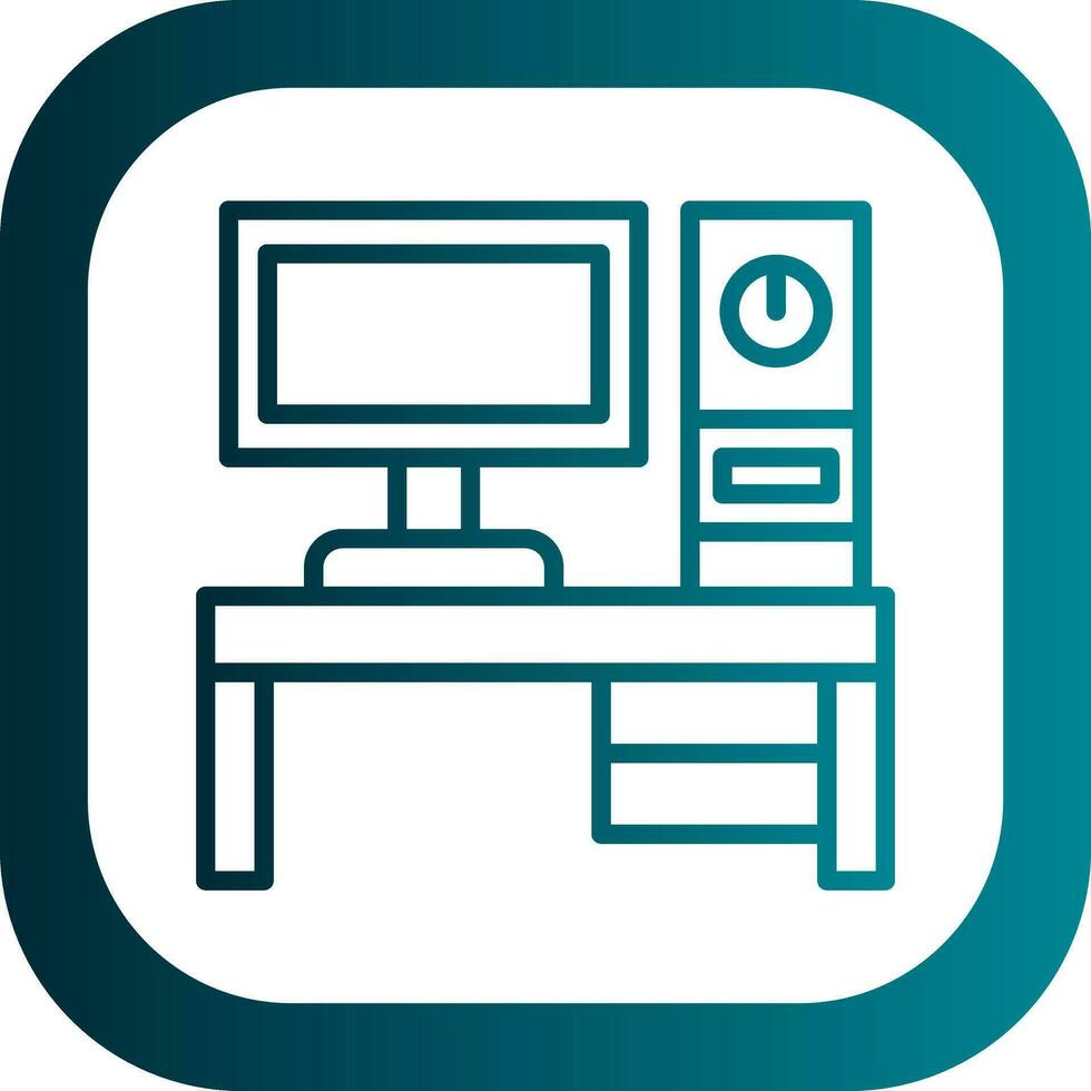 Desktop pc Vector Icon Design