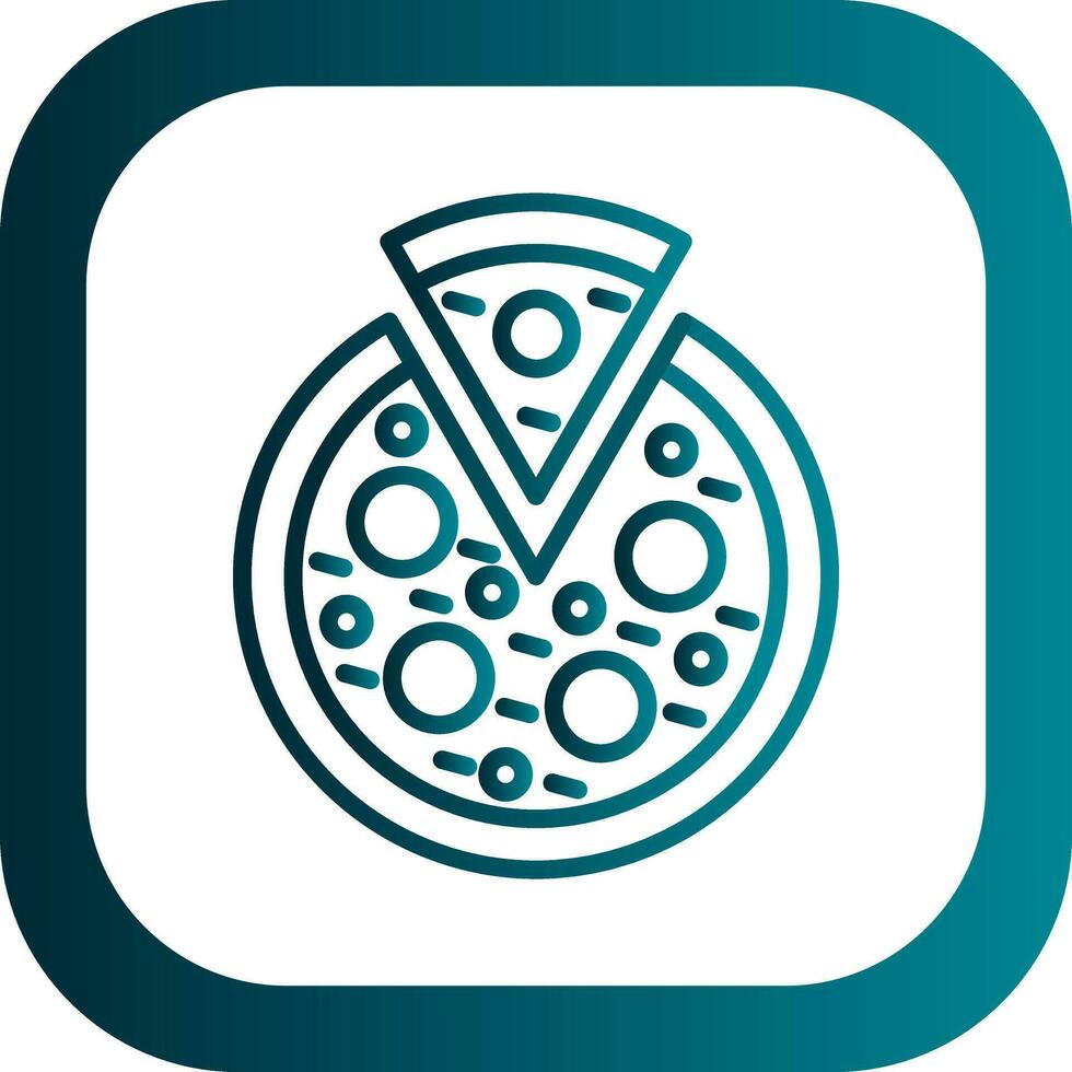 Veggie Pizza Vector Icon Design