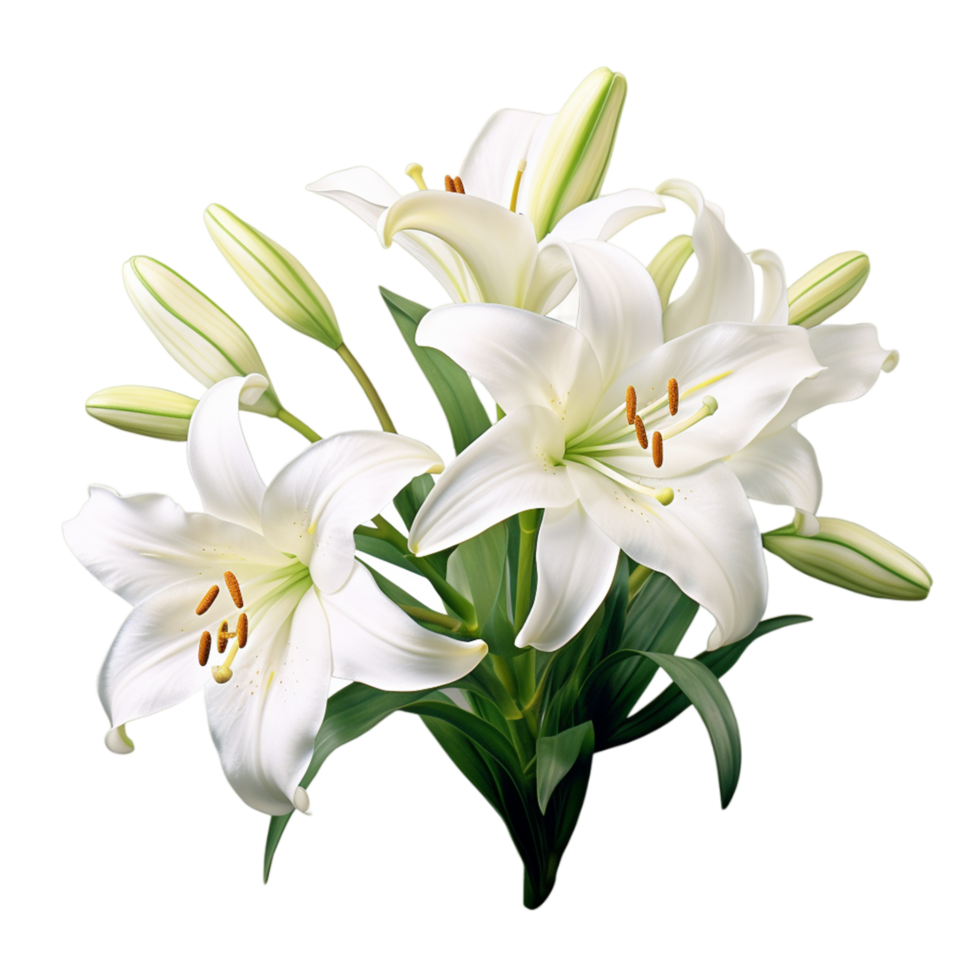 Easter Lily flower png ai generative 30949962 PNG
